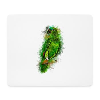 Papagei - Tapis de souris (format paysage) - blanc - Devant