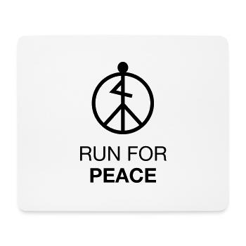 run_for_peace - Mouse Pad (horizontal) - white - Front