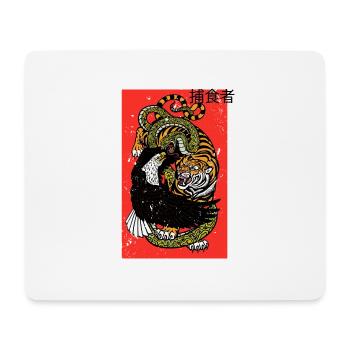 Aigle serpent tigre - Tapis de souris (format paysage) - blanc - Devant