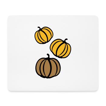 Kürbisse - Mousepad (Querformat) - Weiß - Vorne