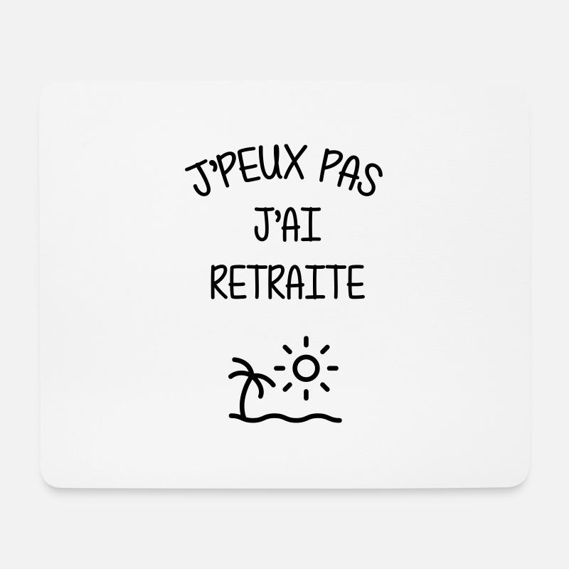 retraite / retraité / retraitée / pension - Tapis de souris (format paysage) - blanc