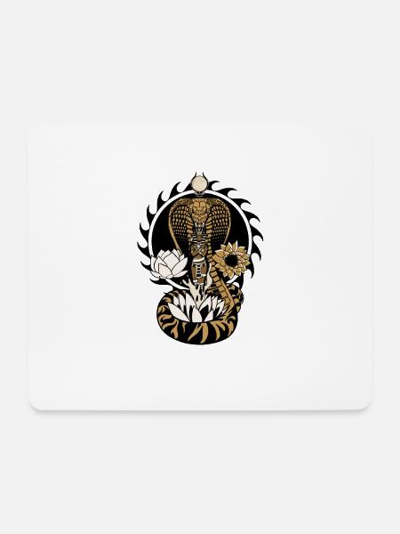 Die Schlange und der Pharao - Mousepad (Querformat) - Weiß