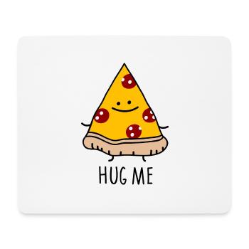hug me (pizza) - Mousepad (Querformat) - Weiß - Vorne