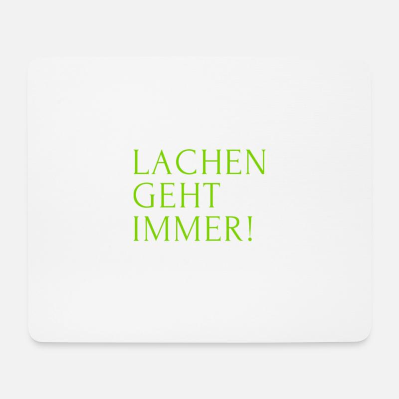 lachen tut mir gut - Mousepad (Querformat) - Weiß