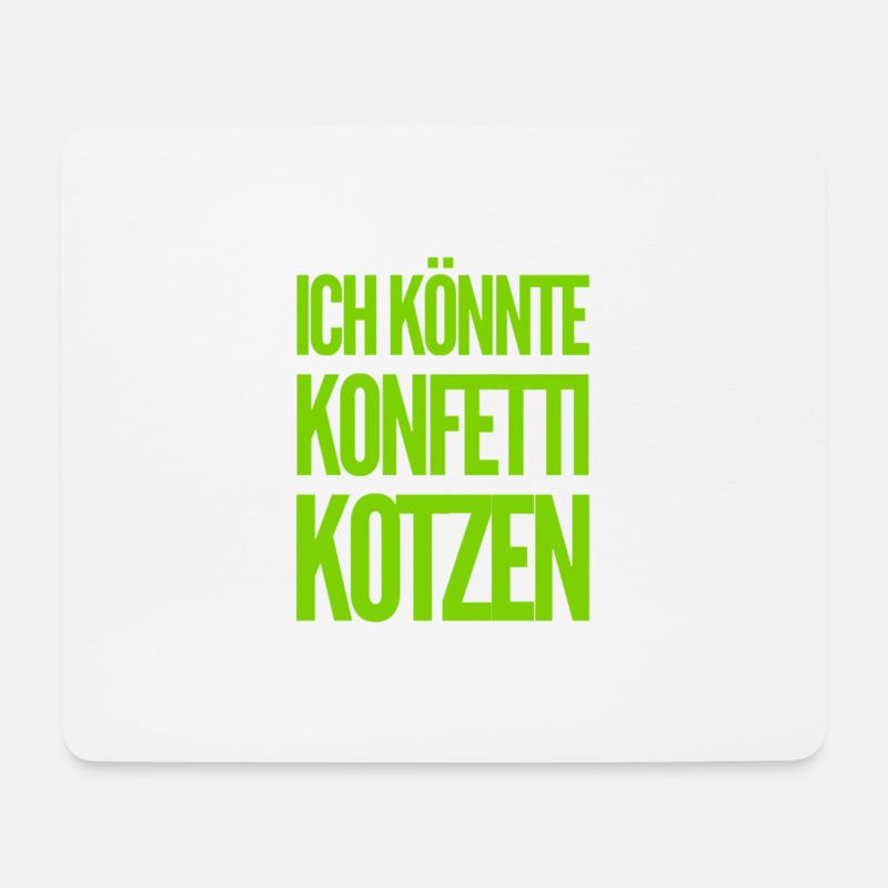Fasching aus dem Mund - Mousepad (Querformat) - Weiß