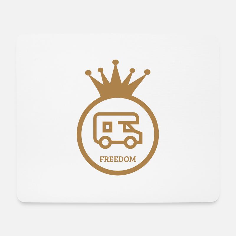 Campingplatz / Camper / Camping / Camp - Mousepad (Querformat) - Weiß