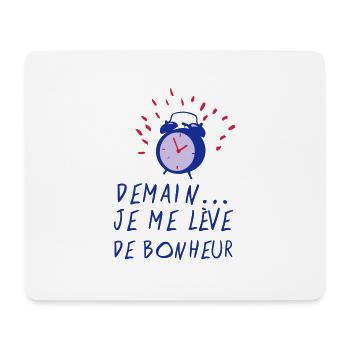 ciation demain leve bonheur reveil sonne - Tapis de souris (format paysage) - blanc - Devant