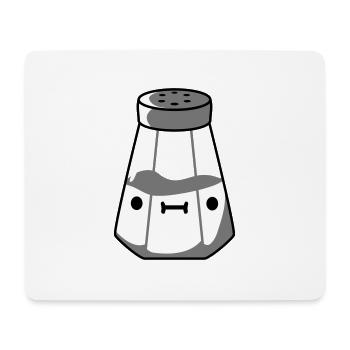 Salière avec visage - Tapis de souris (format paysage) - blanc - Devant