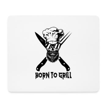 BBQ Skull - Mousepad (Querformat) - Weiß - Vorne