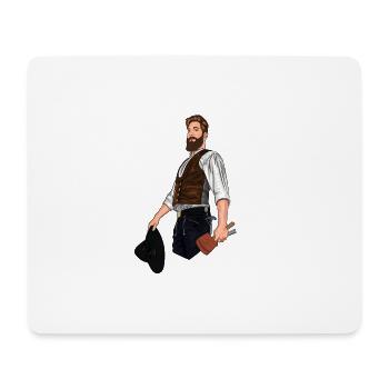Charpentier des profondeurs de la Forêt-Noire - Tapis de souris (format paysage) - blanc - Devant