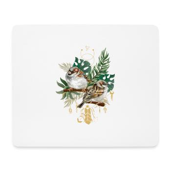 Tropische Blume Vogel Sommer Geschenk Meditation - Mousepad (Querformat) - Weiß - Vorne