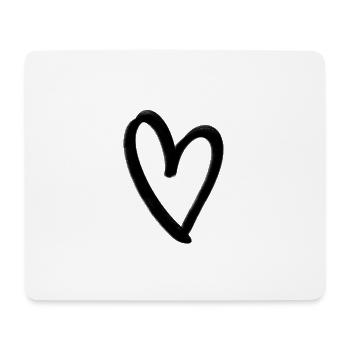 Cœur Amour - Tapis de souris (format paysage) - blanc - Devant