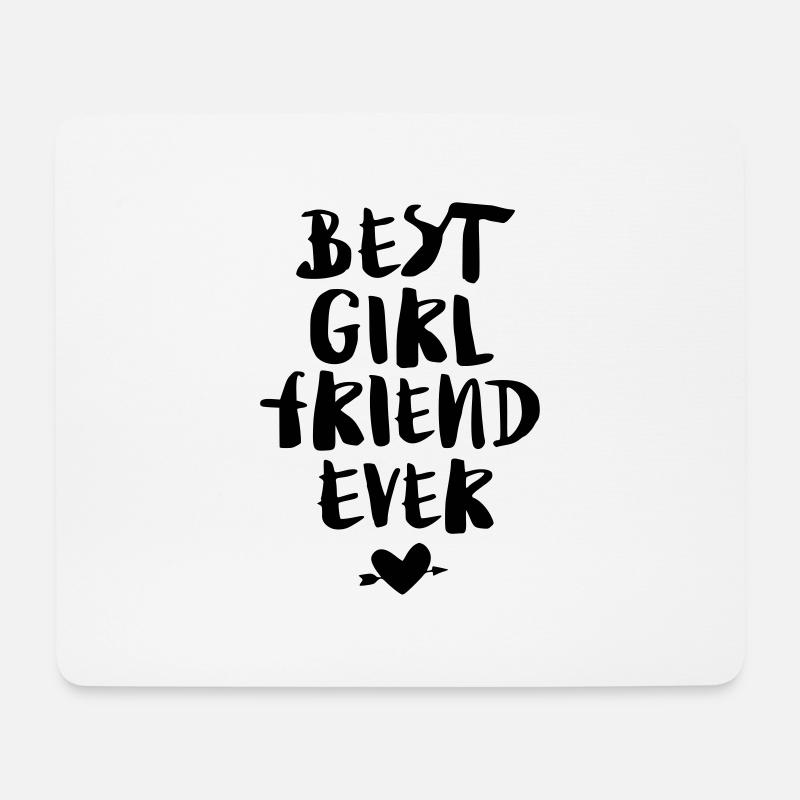 Best Girlfriend Ever - Mousepad (Querformat) - Weiß