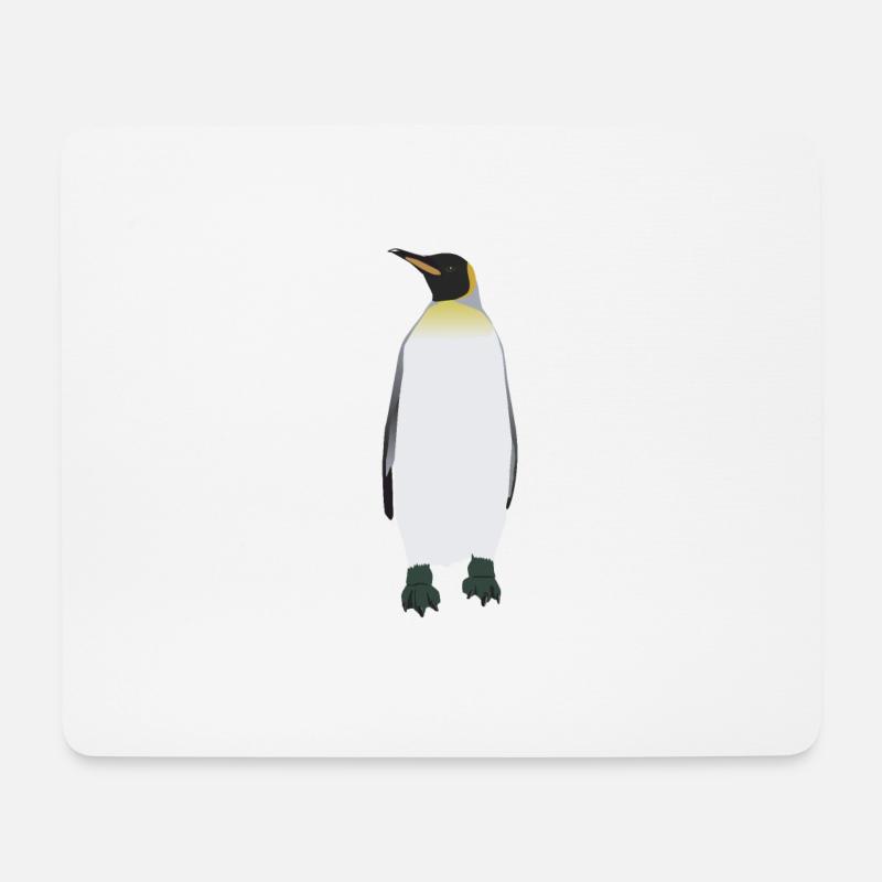 Kaiser Pinguin - Mousepad (Querformat) - Weiß