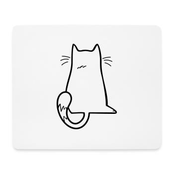 Katze Nein Katzenliebhaber Nö Geschenk Cat NO - Mousepad (Querformat) - Weiß - Vorne