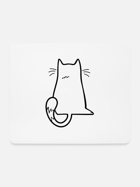 Cat No Cat Lover Nope Gift Cat NO - Mouse Pad (horizontal) - white