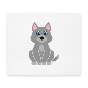 wolf - Mouse Pad (horizontal) - white - Front