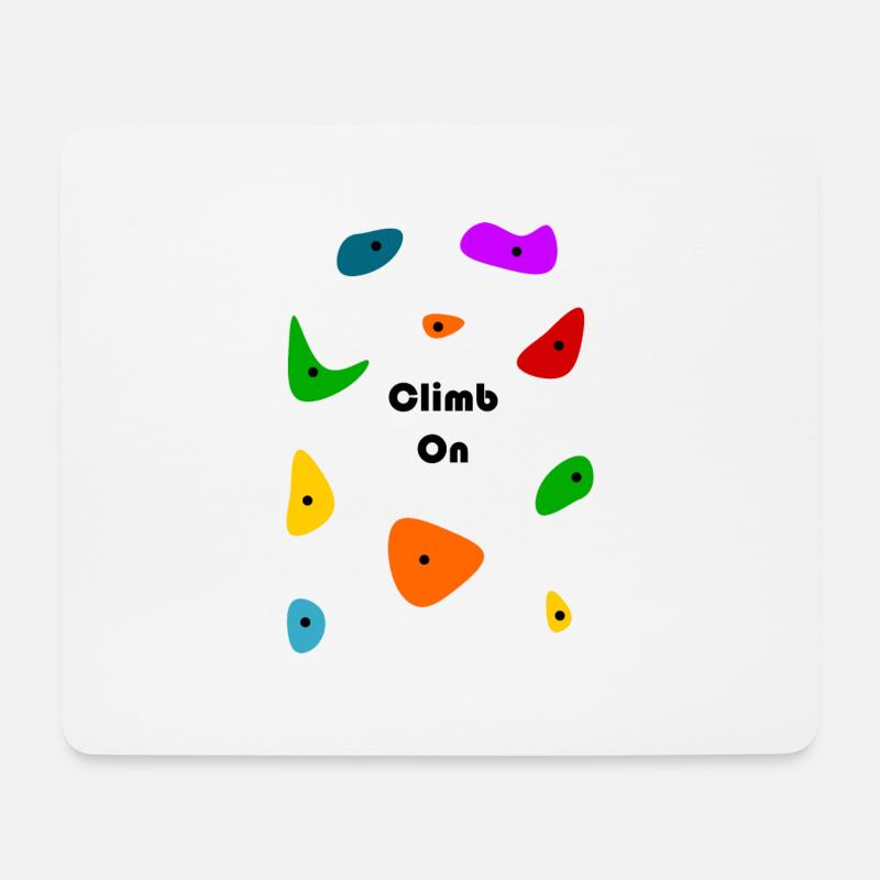 climb on climbing wall - Mouse Pad (horizontal) - white