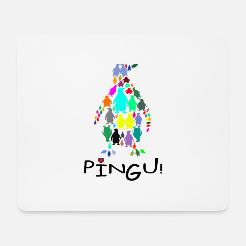 Pinguine im Pinguin - Mousepad (Querformat) - Weiß