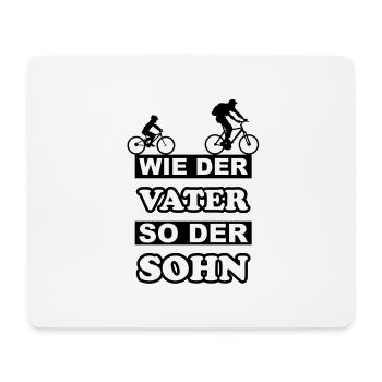 Wie der Vater so der Sohn Fahrrad - Mousepad (Querformat) - Weiß - Vorne