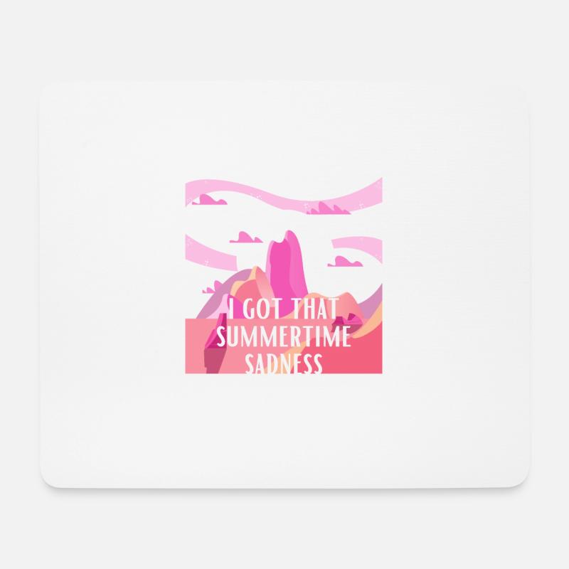 Ich habe die Sommerzeit Traurigkeit - Mousepad (Querformat) - Weiß