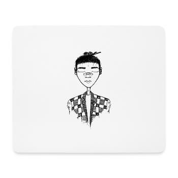 zwei Gesicht - Mousepad (Querformat) - Weiß - Vorne