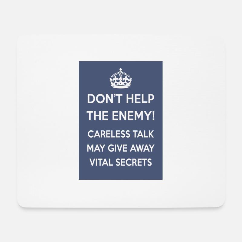 KEEP CALM FEIND - Mousepad (Querformat) - Weiß