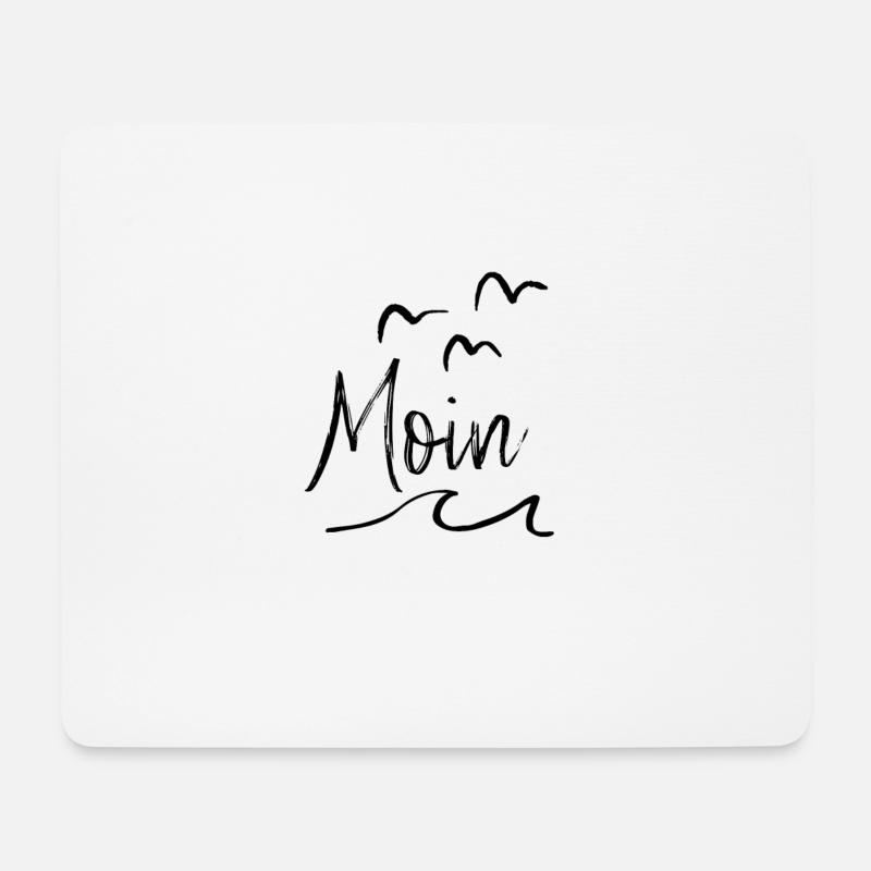 Moin - Mousepad (Querformat) - Weiß