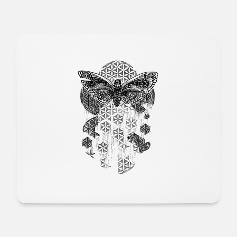 Lammblume des Lebens - Mousepad (Querformat) - Weiß