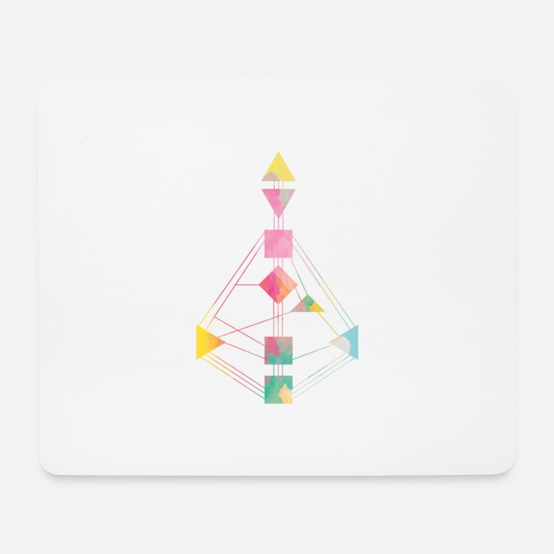 Human Design Chart Farbenfroh 2 - Mousepad (Querformat) - Weiß