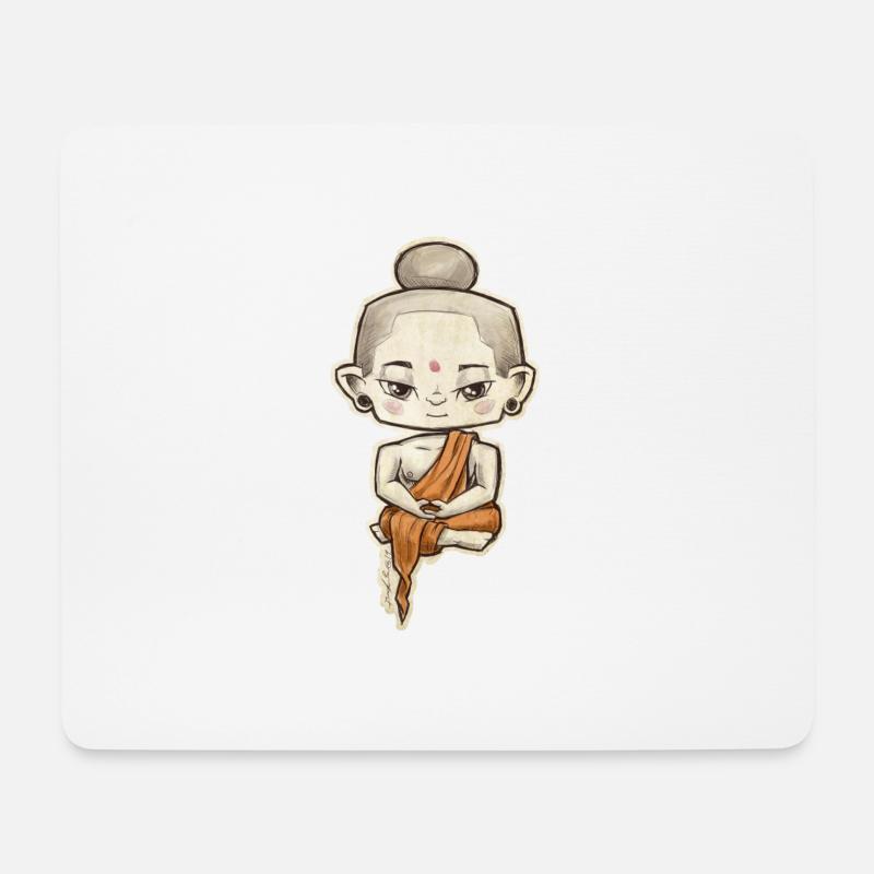 little buddha - Mouse Pad (horizontal) - white