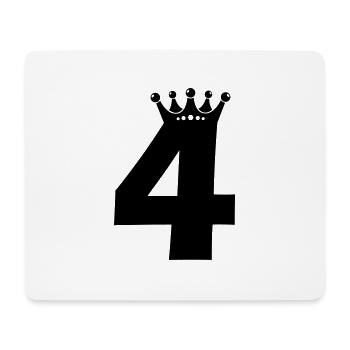 4 crown - Mouse Pad (horizontal) - white - Front