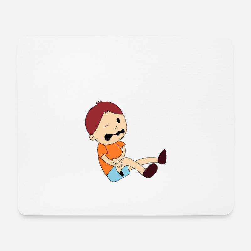 Junge hat Schmerzen - Mousepad (Querformat) - Weiß