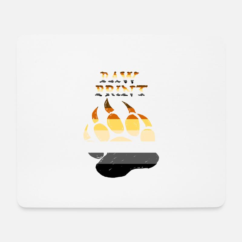 Paw Print Bear Pride - Mousepad (Querformat) - Weiß