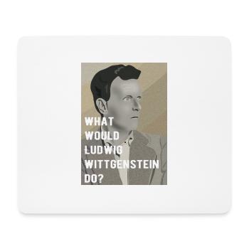 Que ferait Ludwig Wittgenstein en portrait - Tapis de souris (format paysage) - blanc - Devant