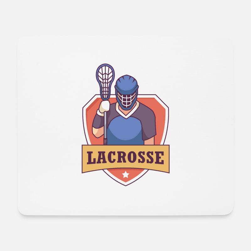 Lacrosse - Mousepad (Querformat) - Weiß