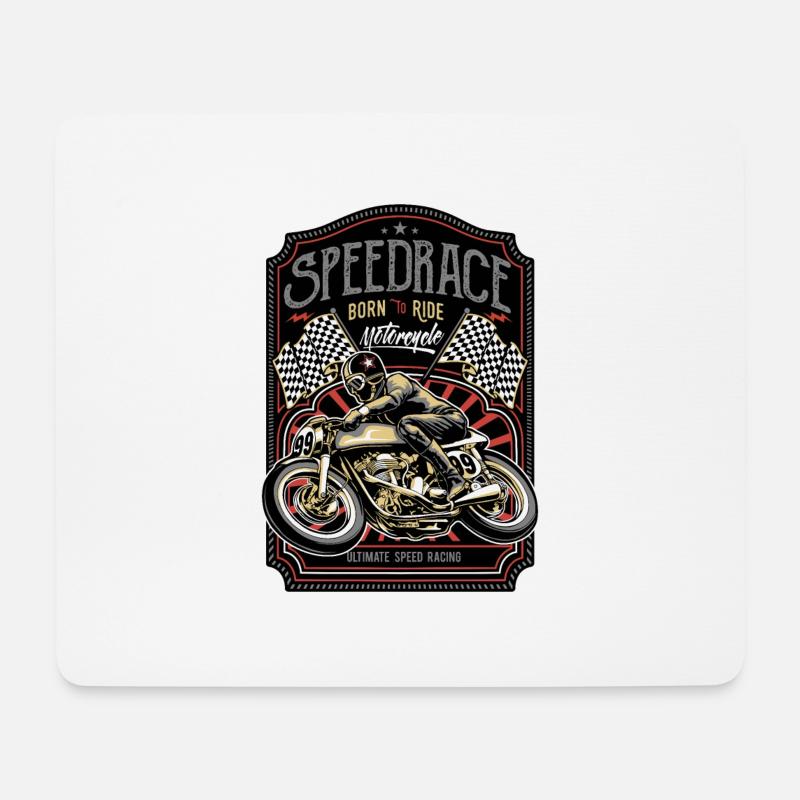 motorcycle - Mouse Pad (horizontal) - white