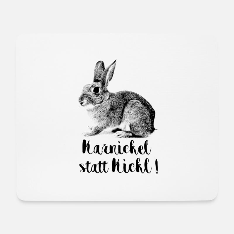 Karnickl statt Kickl! - Mousepad (Querformat) - Weiß