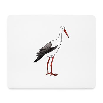 Storch - Mousepad (Querformat) - Weiß - Vorne