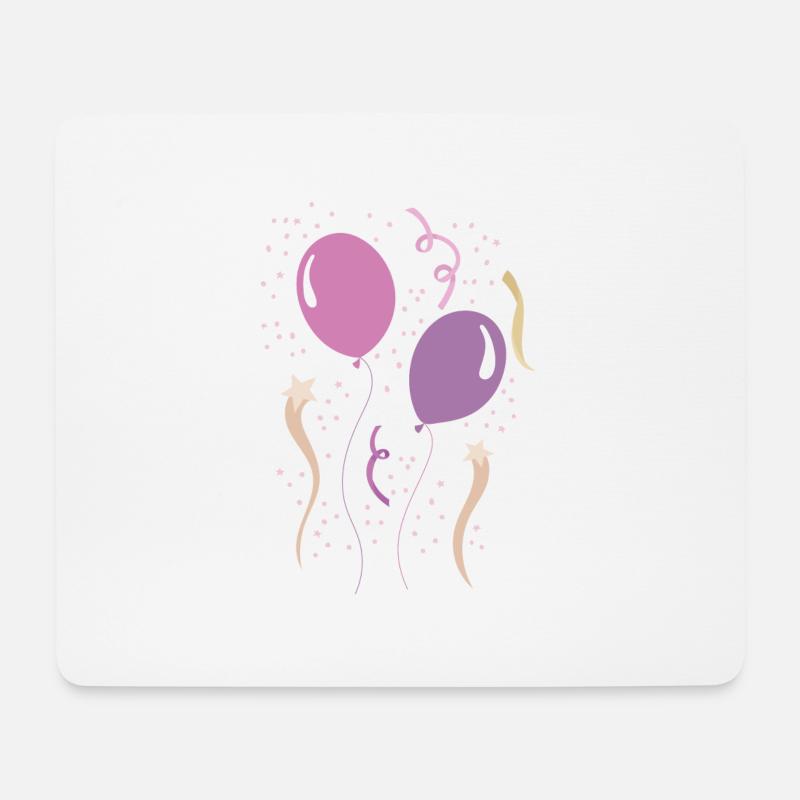 Party Ballons - Mousepad (Querformat) - Weiß