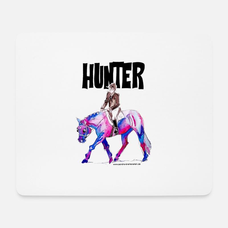 Hunter II - Mousepad (Querformat) - Weiß