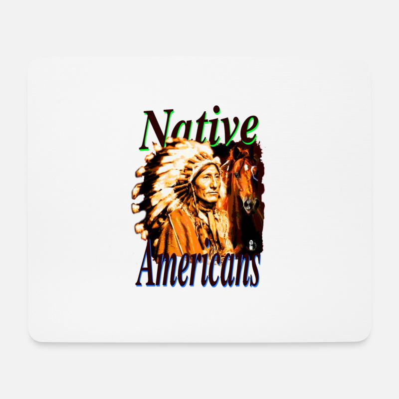 Native Americans 2 - Mousepad (Querformat) - Weiß