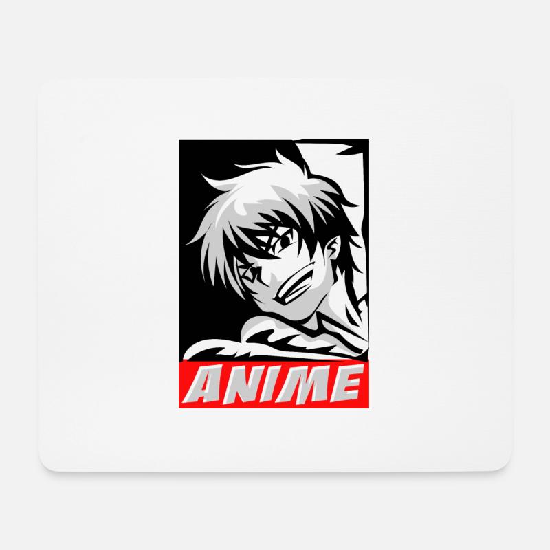 Anime Manga Junge - Mousepad (Querformat) - Weiß