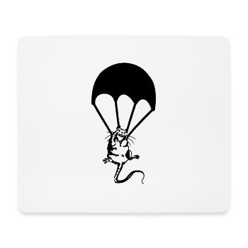 Ratte Fallschirm Graffiti Banksy Street Art - Mousepad (Querformat) - Weiß - Vorne
