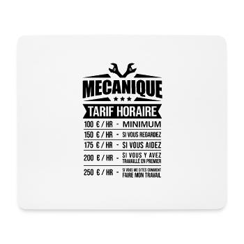 MÉCANIQUE TARIF HORAIRE - Tapis de souris (format paysage) - blanc - Devant