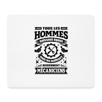 LES MEILLEURS HOMMES DEVIENNENT MÉCANICIENS - Tapis de souris (format paysage) - blanc - Devant