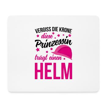 Krone prinzessin helm Geschenk Gerüstbauer Beruf - Mousepad (Querformat) - Weiß - Vorne