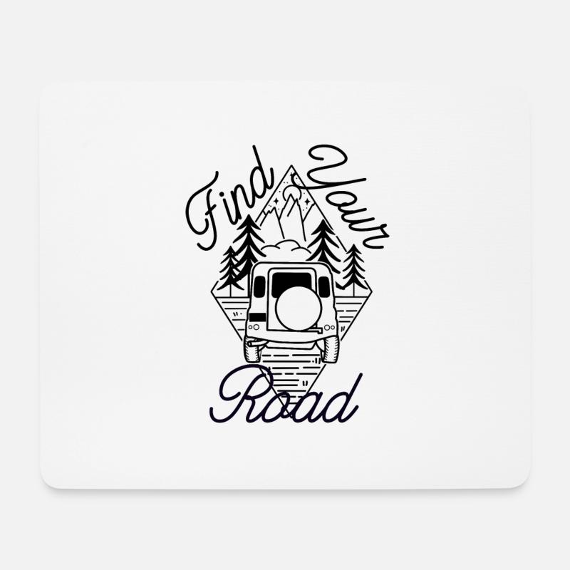 Wohnmobil Reisen Camping Geschenk Geschenkidee - Mousepad (Querformat) - Weiß