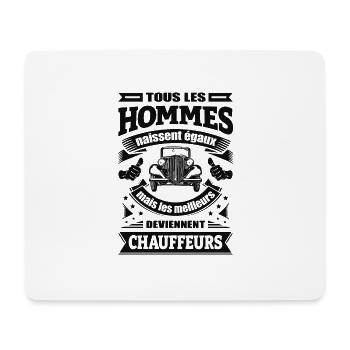 LES MEILLEURS HOMMES DEVIENNENT CHAUFFEURS - Tapis de souris (format paysage) - blanc - Devant