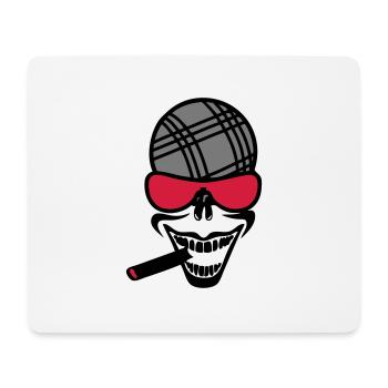 petanque smile cigard bezel head smi - Mouse Pad (horizontal) - white - Front
